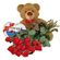 red roses with teddy and chocolates. Portugal